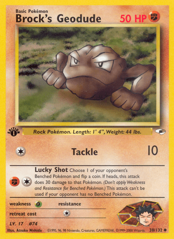 Brock's Geodude artwork — Gym Heroes 38/132