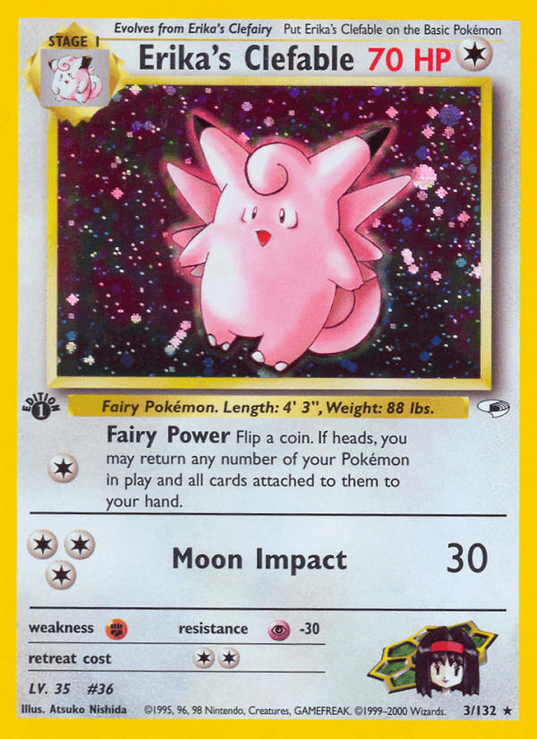 Erika's Clefable artwork — Gym Heroes 3/132