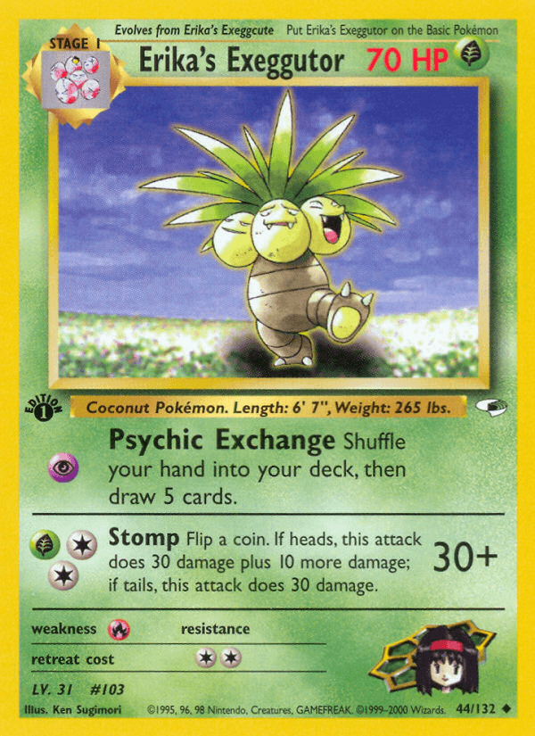 Erika's Exeggutor artwork — Gym Heroes 44/132