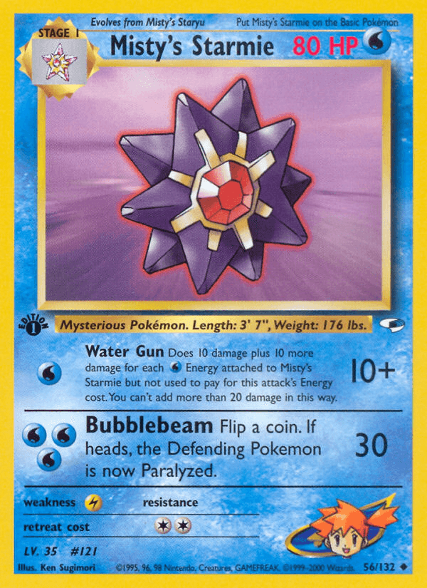 Misty's Starmie artwork — Gym Heroes 56/132