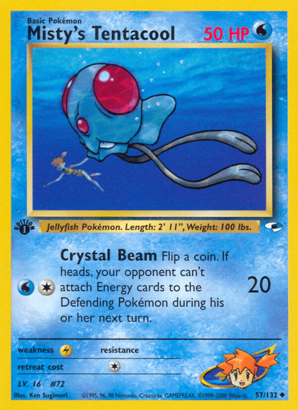 Misty's Tentacool artwork — Gym Heroes 57/132