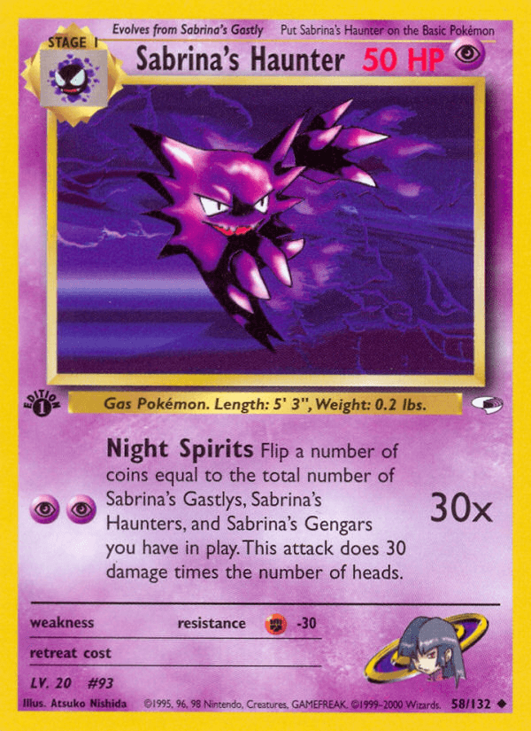 Sabrina's Haunter artwork — Gym Heroes 58/132
