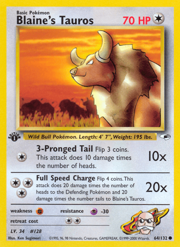 Blaine's Tauros — Gym Heroes 64/132