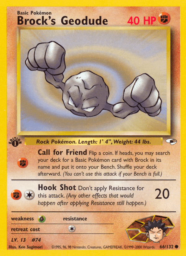 Brock's Geodude artwork — Gym Heroes 66/132