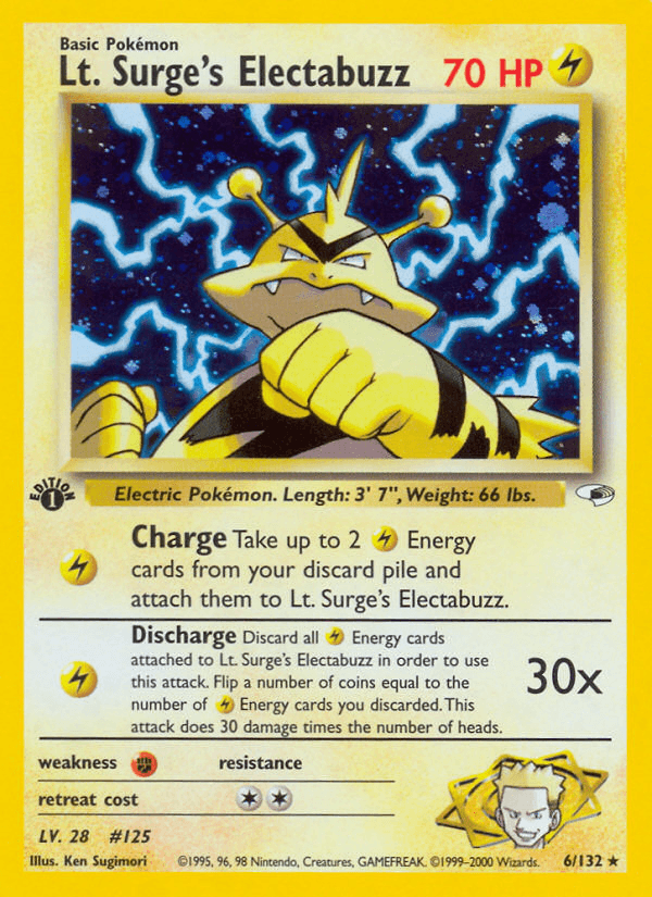Lt. Surge's Electabuzz — Gym Heroes 6/132