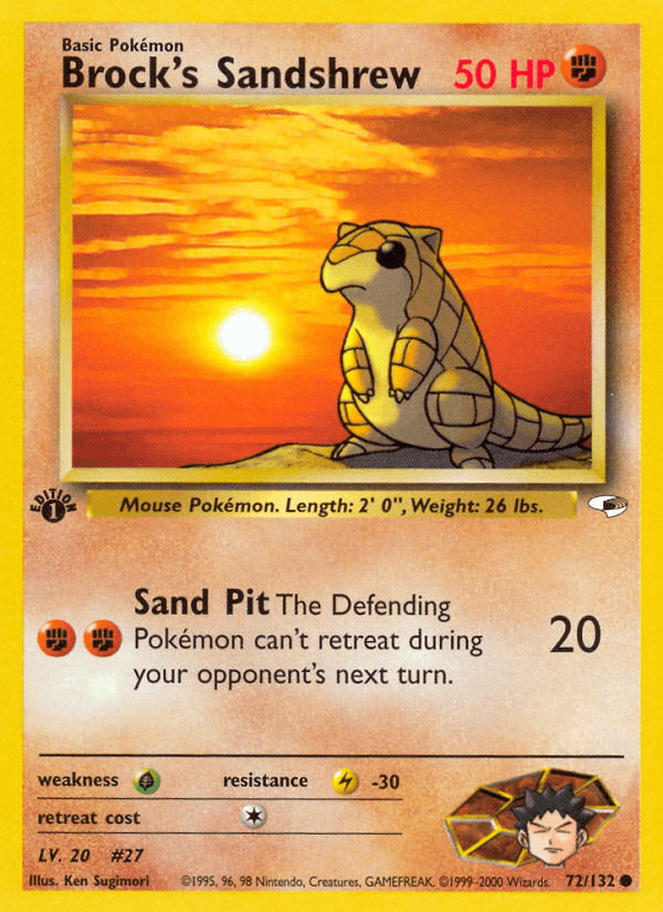 Brock's Sandshrew — Gym Heroes 72/132