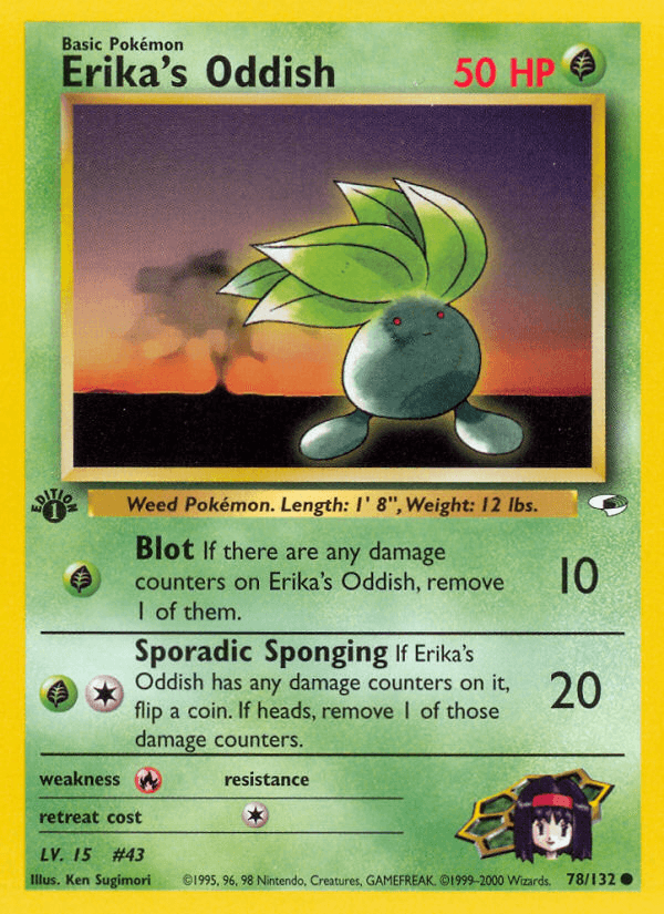 Erika's Oddish artwork — Gym Heroes 78/132