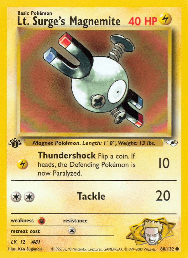 Lt. Surge's Magnemite — Gym Heroes 80/132