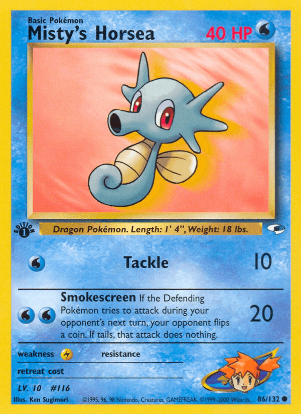 Misty's Horsea — Gym Heroes 86/132