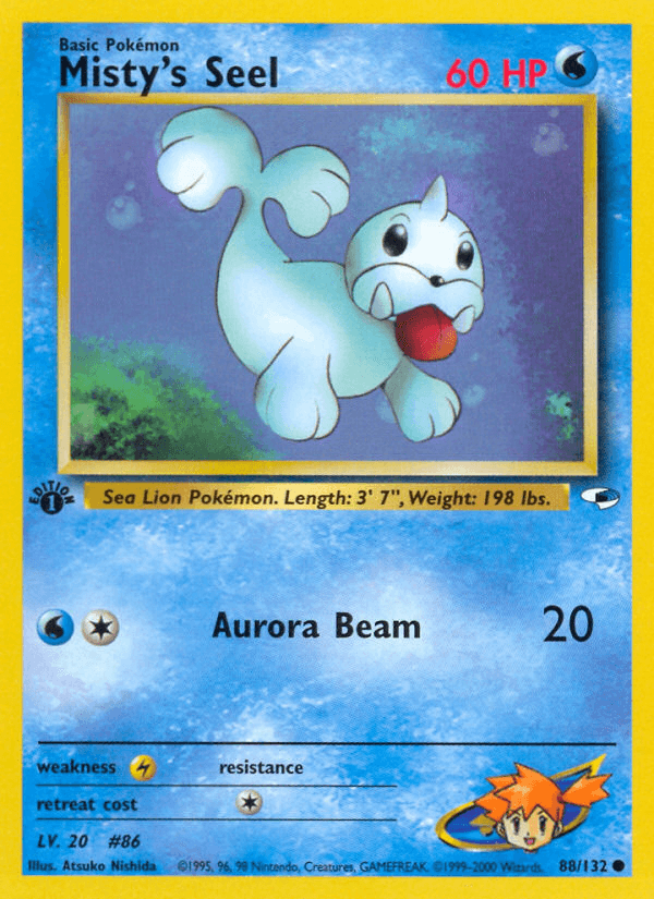 Misty's Seel artwork — Gym Heroes 88/132
