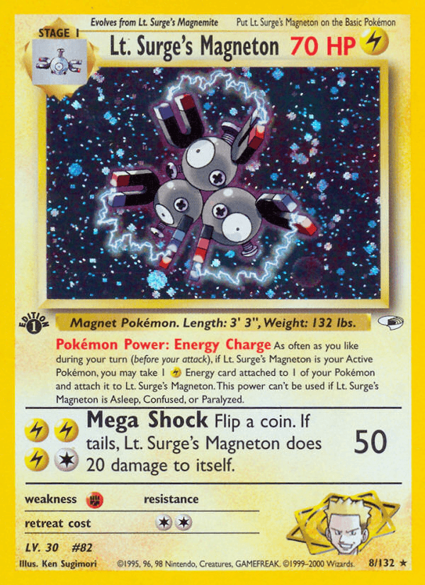 Lt. Surge's Magneton — Gym Heroes 8/132