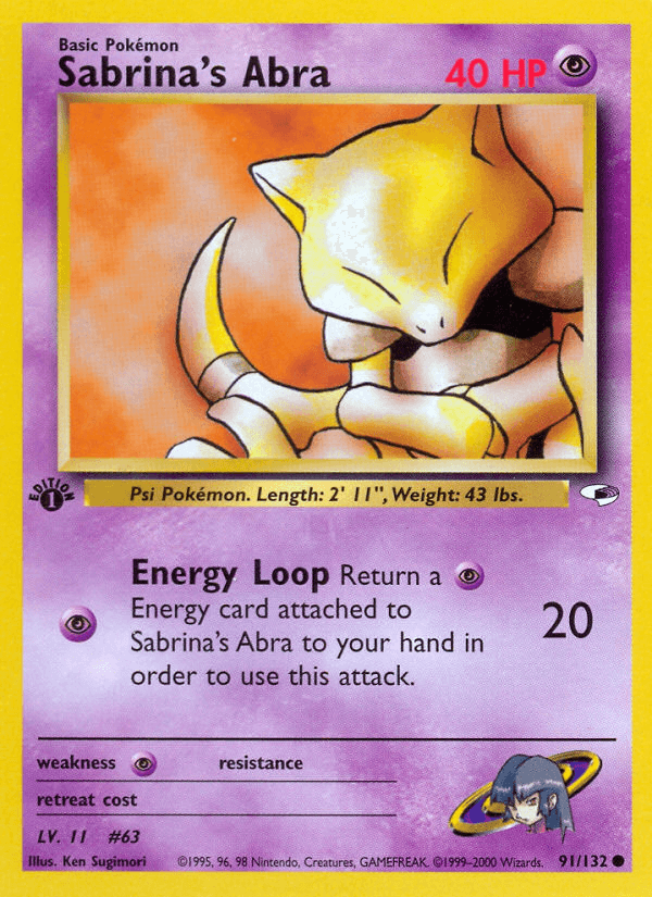 Sabrina's Abra — Gym Heroes 91/132