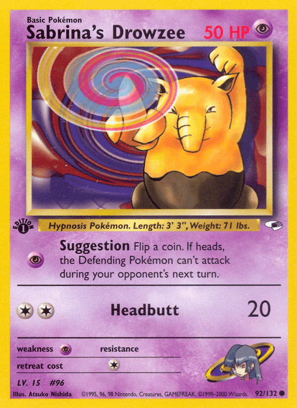Sabrina's Drowzee — Gym Heroes 92/132