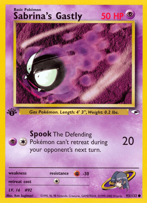 Sabrina's Gastly artwork — Gym Heroes 93/132