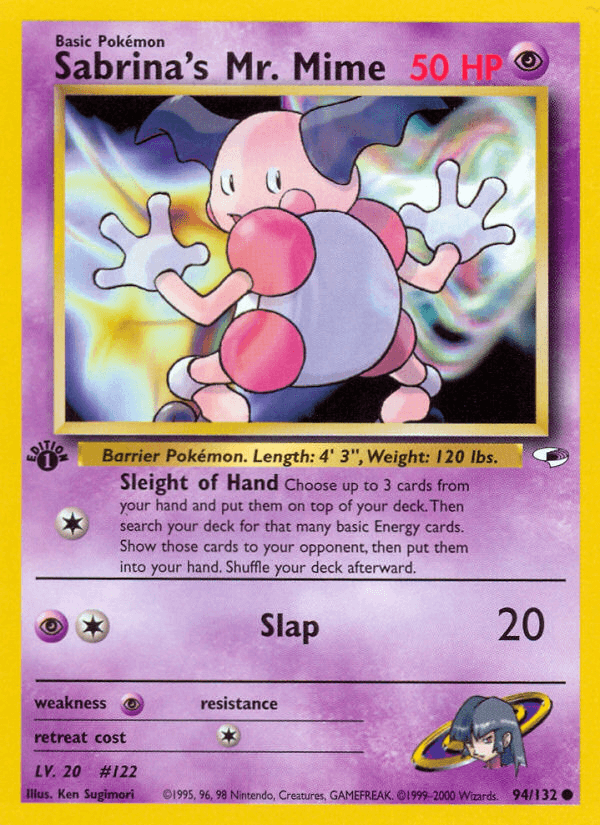 Sabrina's Mr. Mime artwork — Gym Heroes 94/132