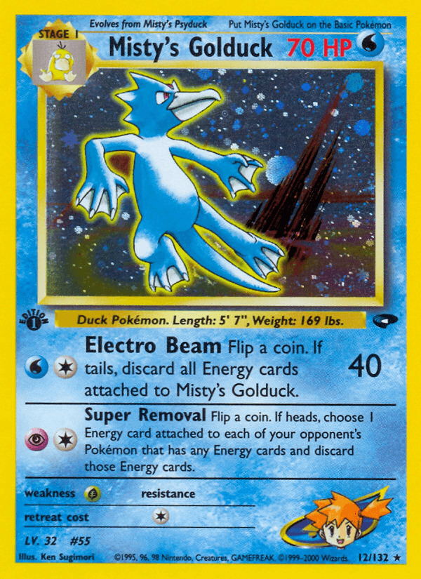 Misty's Golduck artwork — Gym Challenge 12/132