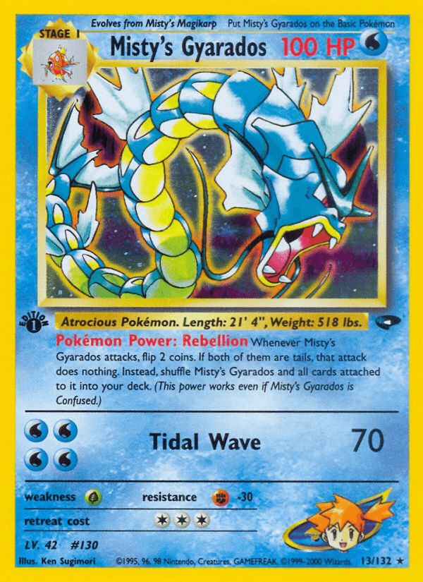 Misty's Gyarados artwork — Gym Challenge 13/132