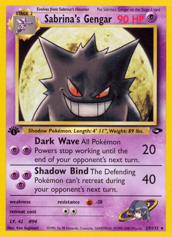 Sabrina's Gengar artwork — Gym Challenge 29/132
