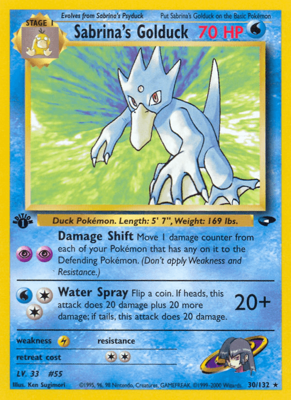 Sabrina's Golduck artwork — Gym Challenge 30/132
