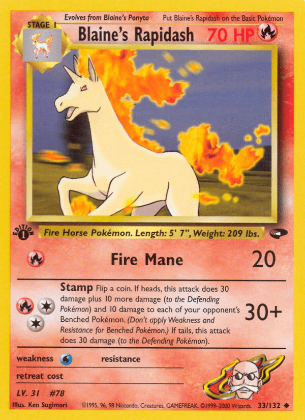 Blaine's Rapidash — Gym Challenge 33/132