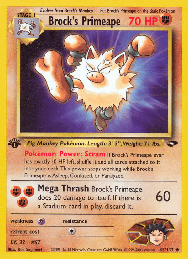 Brock's Primeape — Gym Challenge 35/132