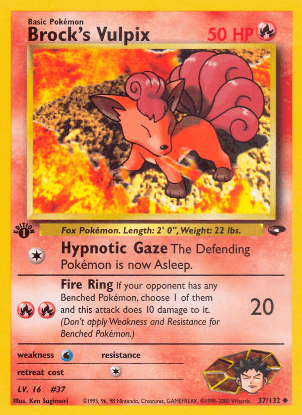 Brock's Vulpix artwork — Gym Challenge 37/132