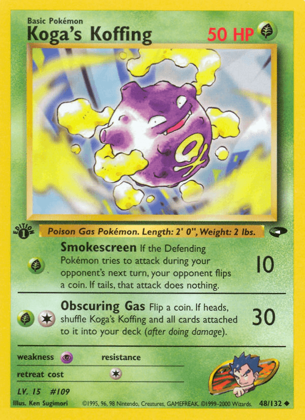 Koga's Koffing artwork — Gym Challenge 48/132