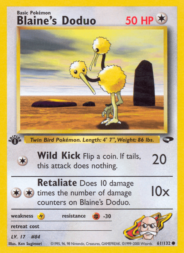 Blaine's Doduo artwork — Gym Challenge 61/132