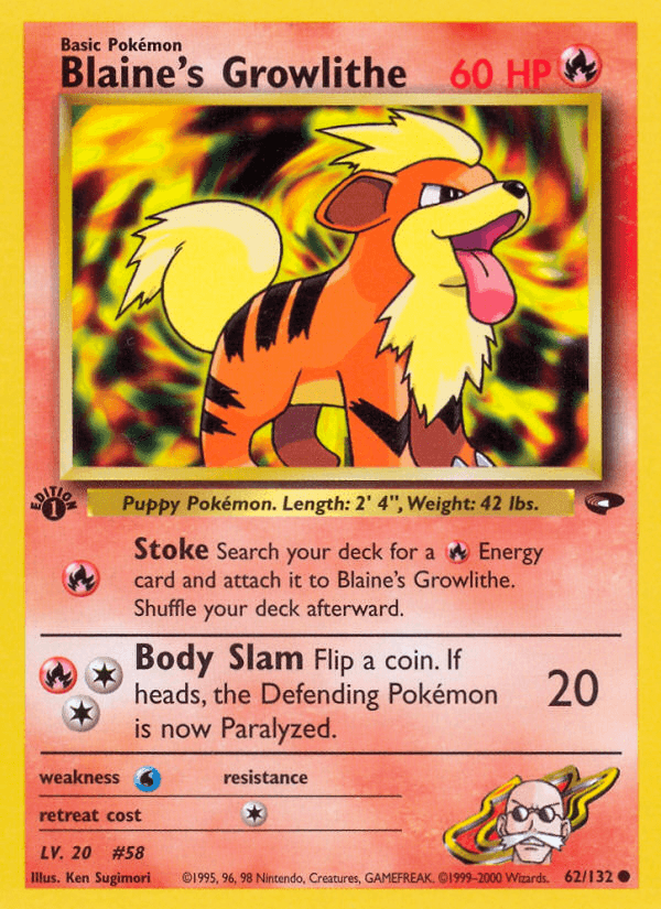 Blaine's Growlithe — Gym Challenge 62/132