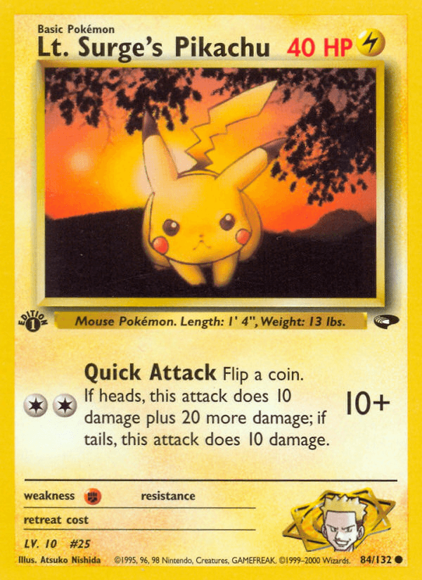 Lt. Surge's Pikachu — Gym Challenge 84/132
