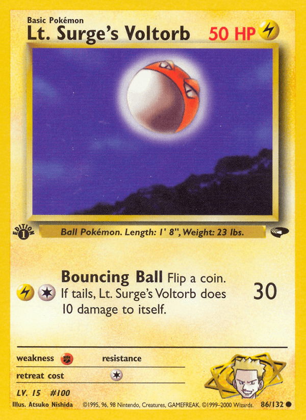 Lt. Surge's Voltorb artwork — Gym Challenge 86/132