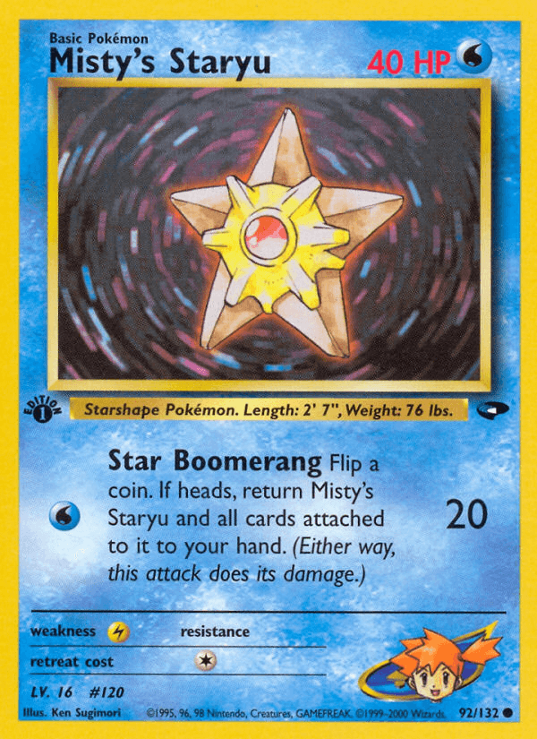 Misty's Staryu artwork — Gym Challenge 92/132