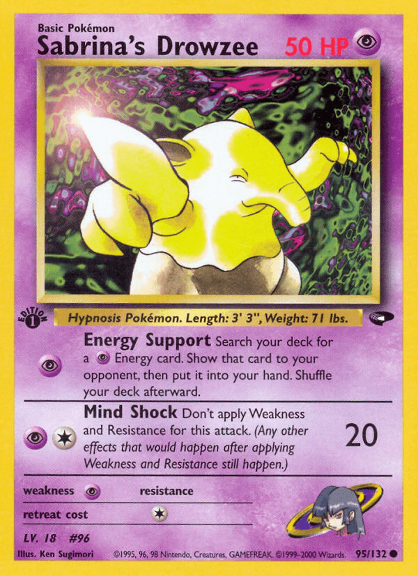 Sabrina's Drowzee artwork — Gym Challenge 95/132