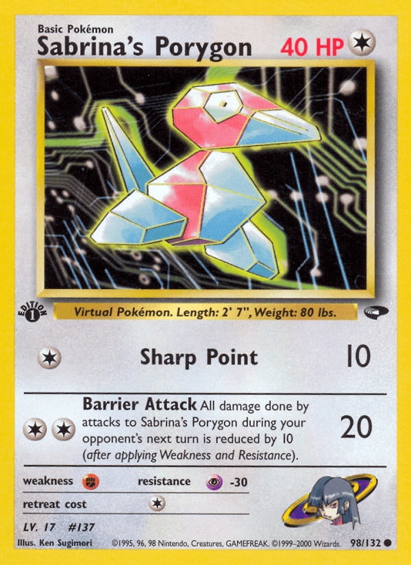 Sabrina's Porygon artwork — Gym Challenge 98/132