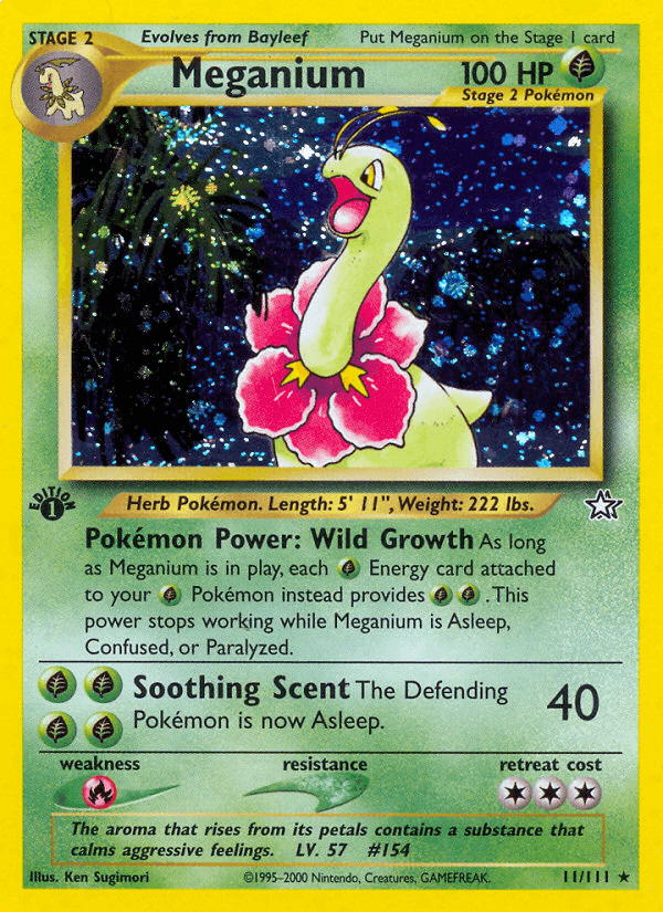 Meganium artwork — Neo Genesis 11/111