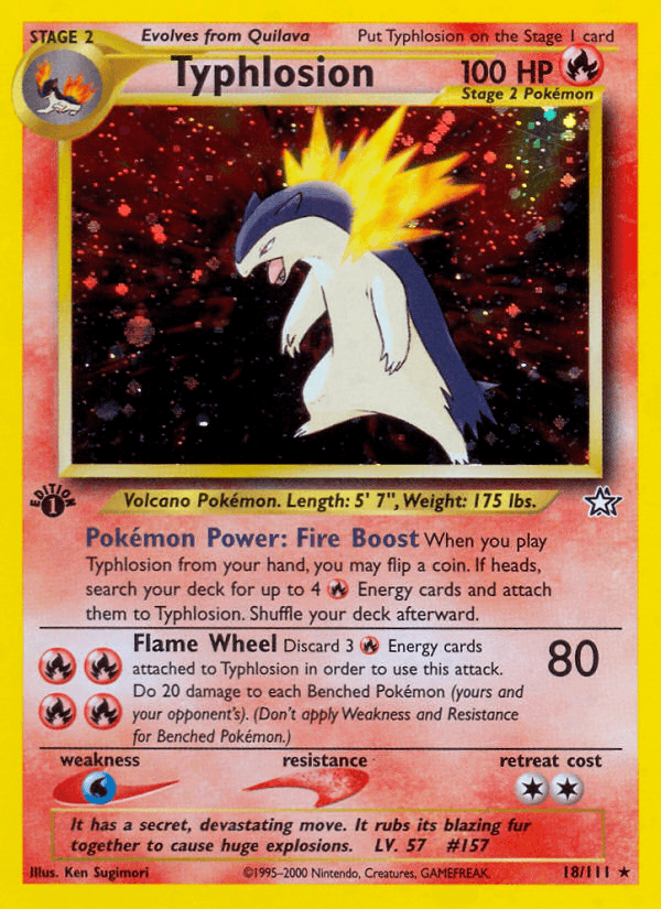 Typhlosion artwork — Neo Genesis 18/111