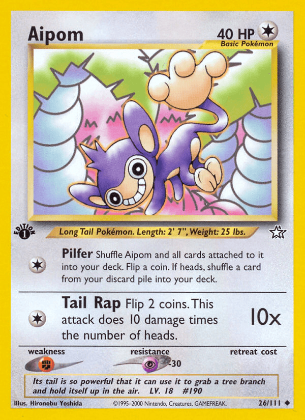 Aipom artwork — Neo Genesis 26/111
