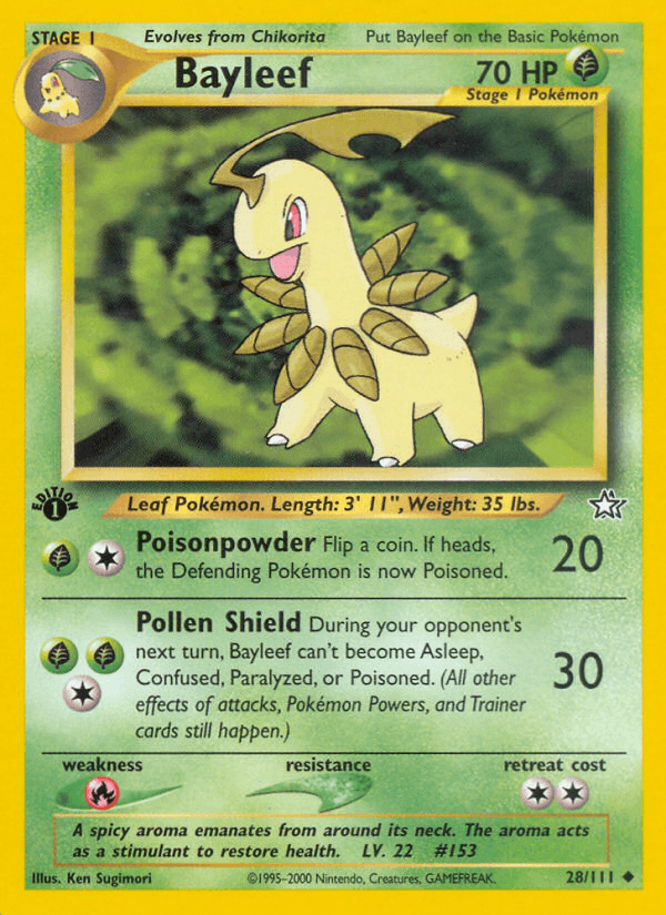 Bayleef artwork — Neo Genesis 28/111
