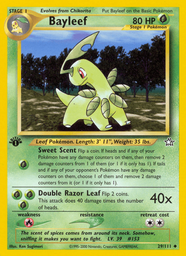 Bayleef artwork — Neo Genesis 29/111