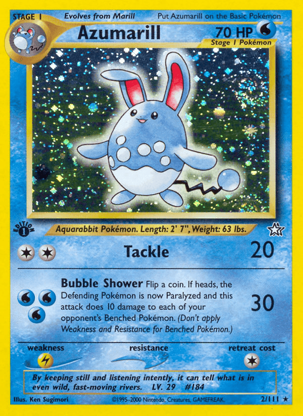 Azumarill artwork — Neo Genesis 2/111