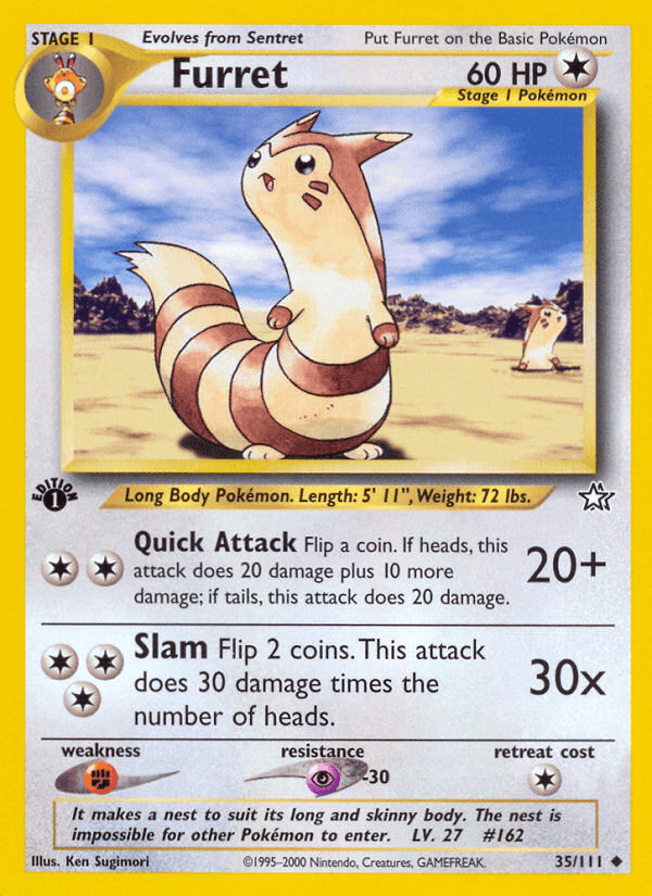Furret artwork — Neo Genesis 35/111