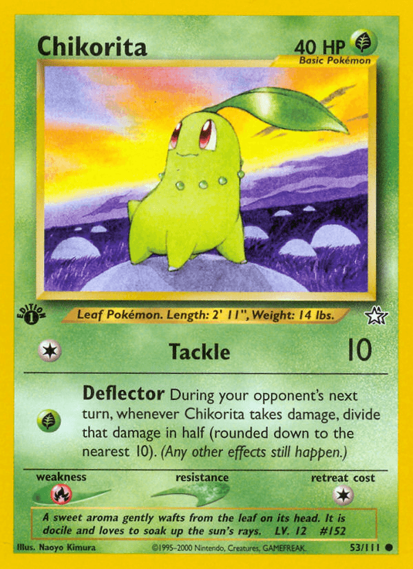 Chikorita artwork — Neo Genesis 53/111