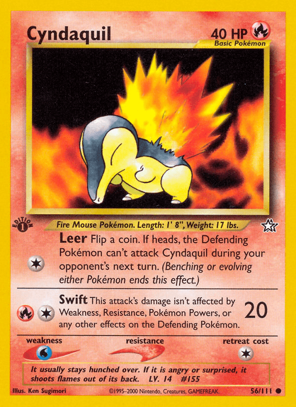 Cyndaquil artwork — Neo Genesis 56/111