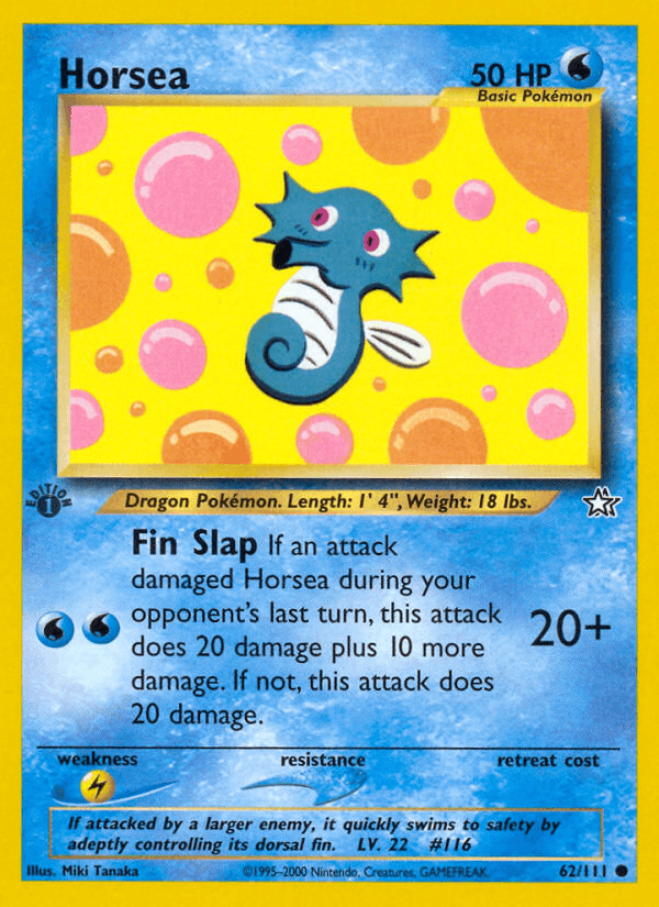 Horsea artwork — Neo Genesis 62/111