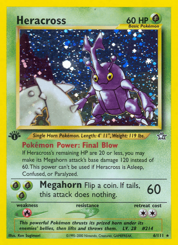 Heracross artwork — Neo Genesis 6/111