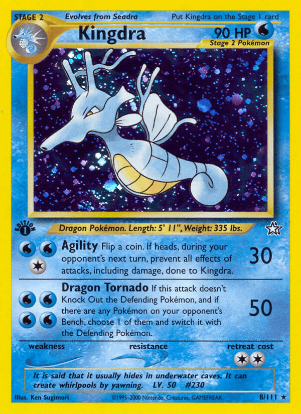 Kingdra artwork — Neo Genesis 8/111