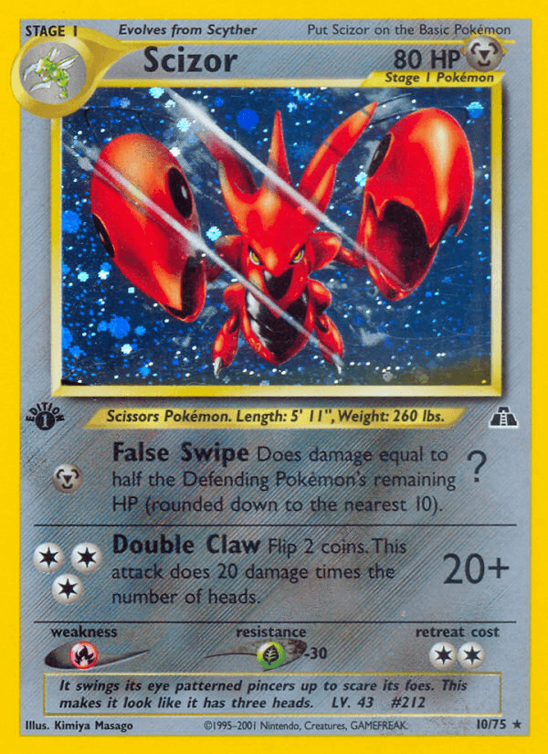 Scizor artwork — Neo Discovery 10/75