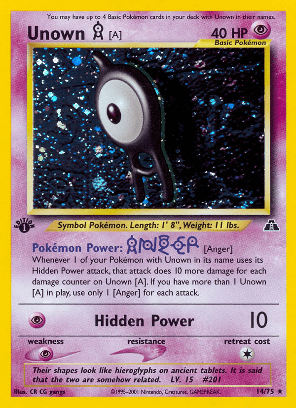 Unown [A] — Neo Discovery 14/75