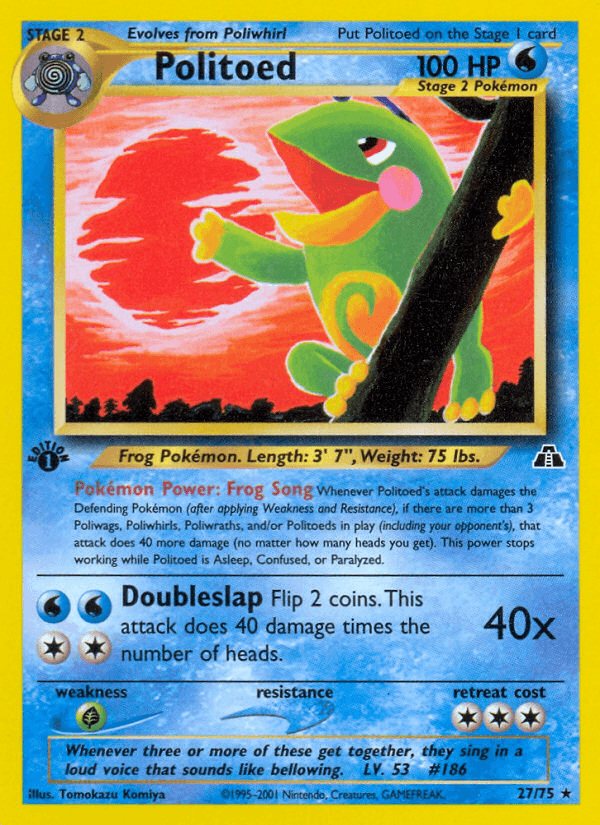 Politoed artwork — Neo Discovery 27/75