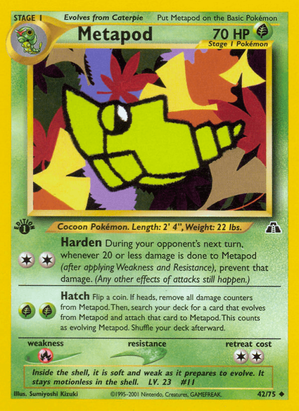 Metapod artwork — Neo Discovery 42/75